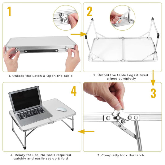 Mini Camping Table, Folding Picnic Table Aluminum Alloy