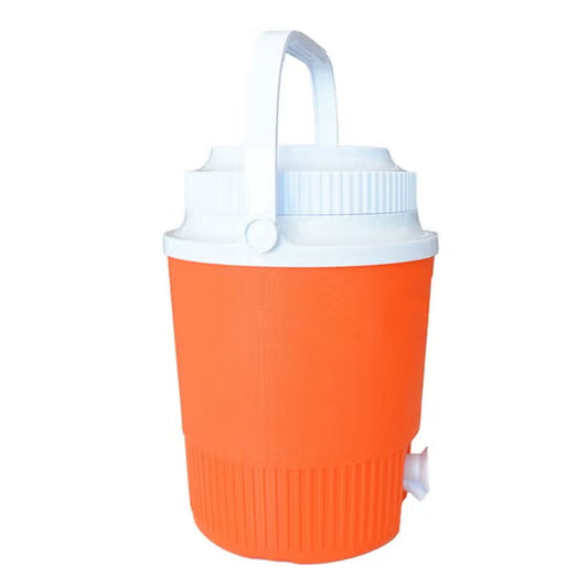 Water Cooler Keep Cold water with Plastic in Orange Color Small 4.5 Litres