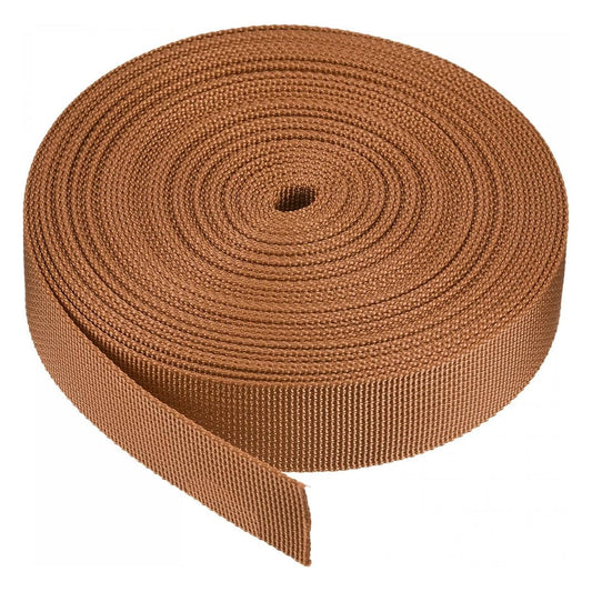 Heavy Duty Nylon Webbing Strap, Lazka, Brown